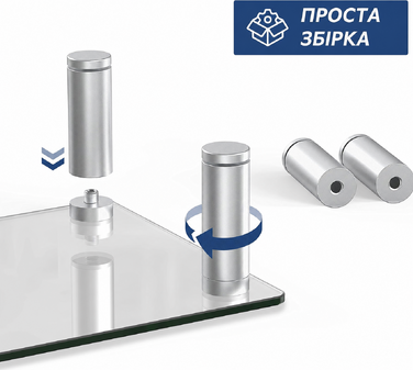 Підставка під монітор, ноутбук або телевізор FITUEYES, скляна, 38.5 x 24 x 7.5 см, витримує до 25 кг, 2 шт. (DT103803GC)