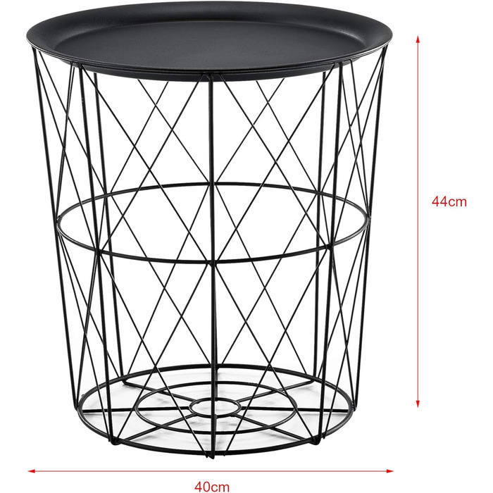 Набір із 3 металевих столиків en.casa чорний знімна стільниця для вітальні, кавовий, приставний, журнальний