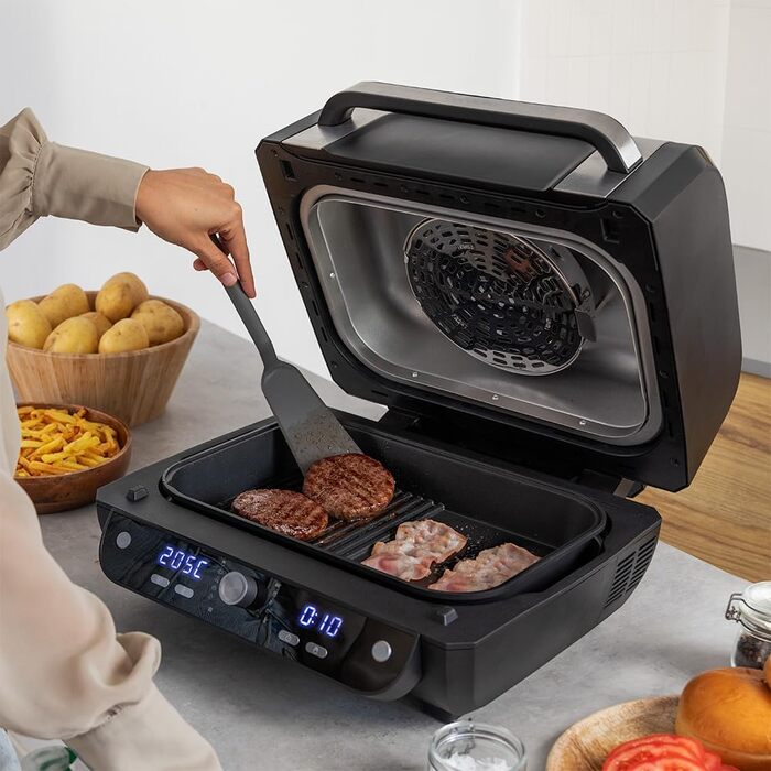 Аерофритюрниця-гриль Cecotec Cecofry FireDome 6000 без олії, 6 л, 2400 Вт, 6 режимів приготування, 4 рівні гриля, з термостатом та аксесуарами