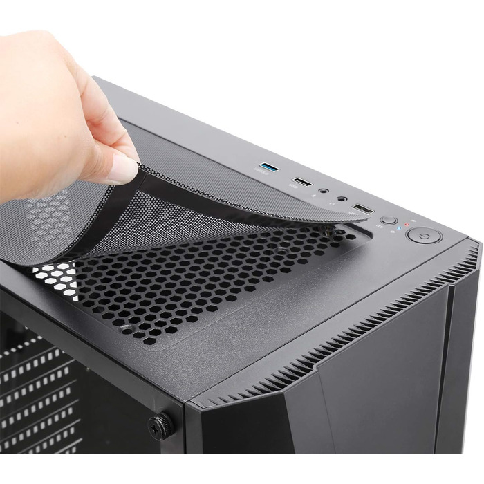 Корпус для ПК SPIRIT OF GAMER Rogue V ATX/MATX/ITX, гартоване скло, 2 ARGB вентилятори 120 мм, сумісний з Aura/MSI Mystic 3Pin