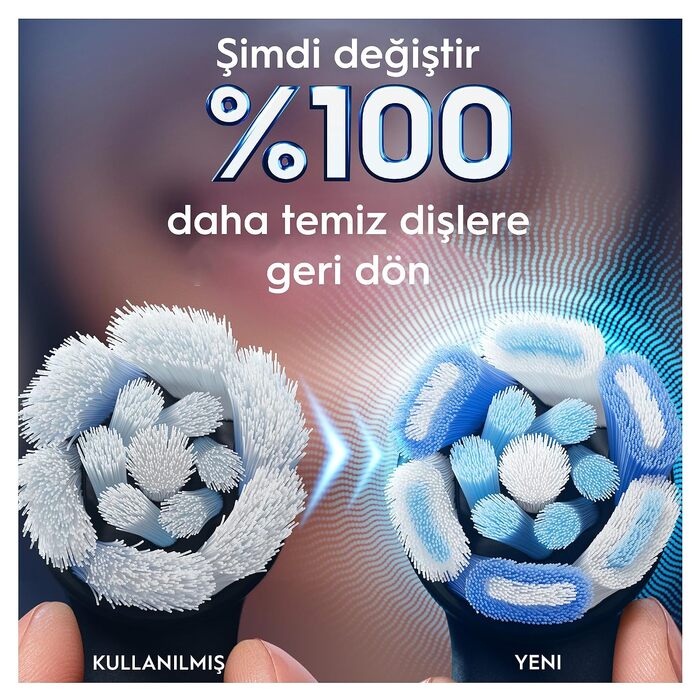 Смінні насадки для електричної зубної щітки Oral-B iO Ultimate Clean, CrissCross, для видалення нальоту, чорні, 4 шт.