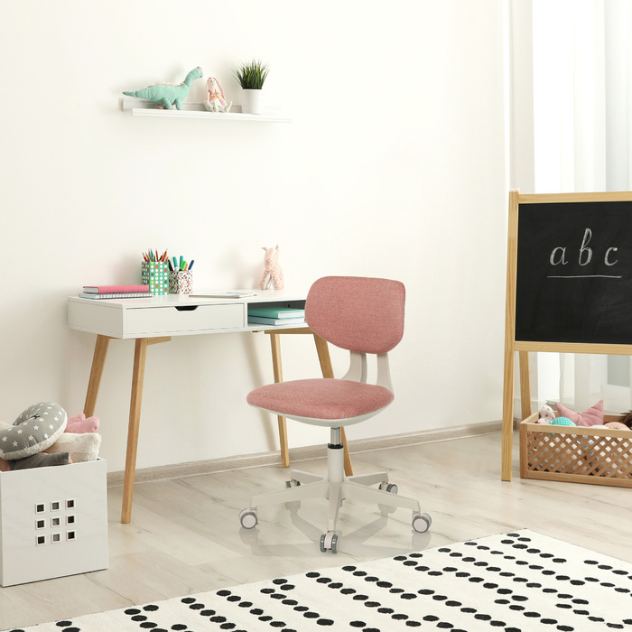 Дитячий письмовий стілець / дитячий стілець KIDDY CLASSIC тканина рожевий hjh OFFICE