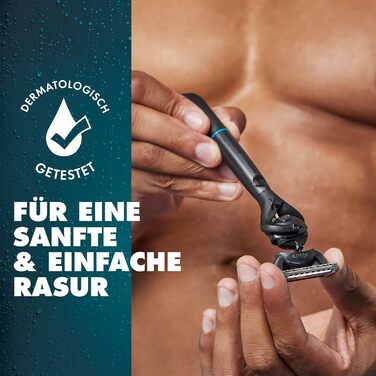 Змінні леза Gillette Intimate для чоловічого вологого гоління, 6 шт., з покращеною змащувальною смужкою, дерматологічно протестовані