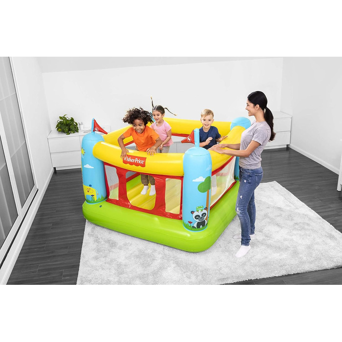 Надувний батут Bestway Fisher-Price Bouncetastic 175x173x135 см для дітей