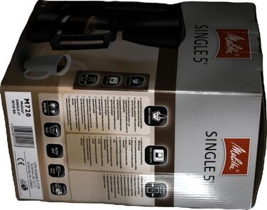 Кавоварка крапельна Melitta Single5, скляна колба, 5 чашок, чорна, з функцією захисту від крапель