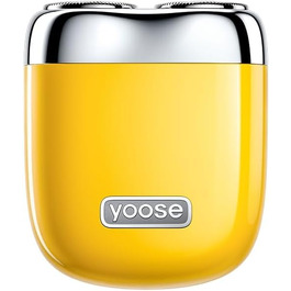 Електрична бритва Yoose MINI для чоловіків, IPX7 водонепроникна, з мотором 8000 об/хв, Type-C зарядка, жовта