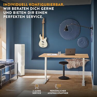 Електричний стіл boho office Homedesk Eco 130x60 см, білий, з регулюванням висоти, 2 мотори, USB, захист від зіткнень