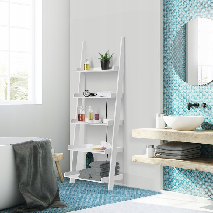 Стелаж Casaria, 64 см x 180 см x 37 см, білий