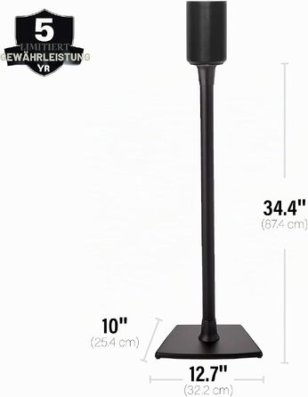 Стійки для колонок Sonos Era 100 Sanus WSSE12 чорні, фіксована висота (пара)