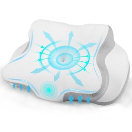 Подушка для шиї з Memory Foam - ортопедична подушка для сну, біла. Для тих, хто спить на боці, спині та животі