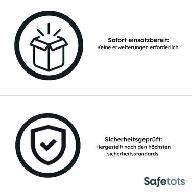Захисні сходи для дітей Safetots Druckmontage, самозакривне, білі, 68.5-75 см. Бар'єр безпеки для малюків, легкий монтаж.