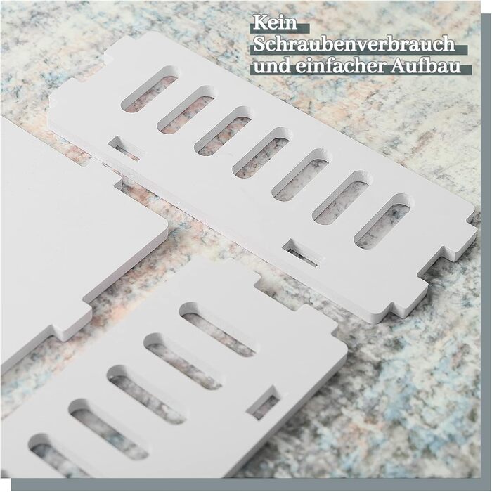 Dripex приліжковий столик 3 рівня, 46x30x50 см, білий, для спальні та вітальні, журнальний стіл, кавовий стіл, софітіш