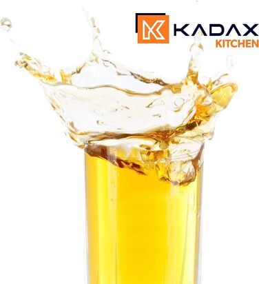 Набір склянок KADAX 12 шт 380 мл – міцне рифлене скло для води, соку, коктейлів, напоїв, товстостінні склянки для вечірок