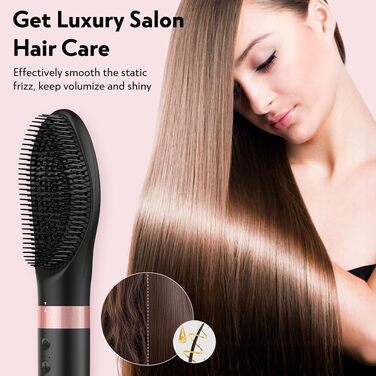 Slopehill Airstyler 5 в 1: Фен-щітка, випрямляч, плойка, для об'єму та укладання волосся (Чорний)