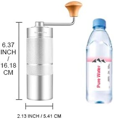 Кавомолка ручна NewlukPro M6, 25г, жорна Hexagonal, для еспресо та фільтр-кави