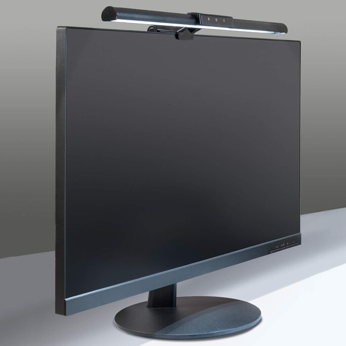 LED лампа для монітора FeinTech LTL00700 USB, кріпиться на монітор, регульована яскравість та колірна температура, чорна