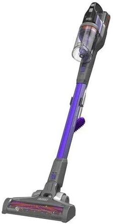 Пилосос Black+Decker 4-в-1 акумуляторний для прибирання шерсті тварин, 18В, 2.0Аг, безмішковий, ручний і вертикальний, електрощітка для шерсті, насадка для щілин, зарядний пристрій та настінне кріплення, модель BHFEV182CP 2019 року