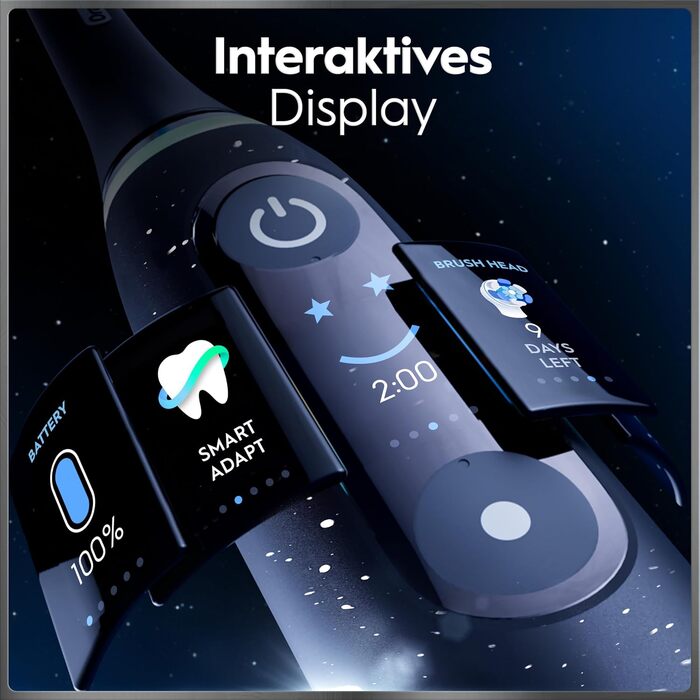 Електрична зубна щітка Oral-B iO Series 10 Cosmic Black, набір з 3 насадками (Probierset)