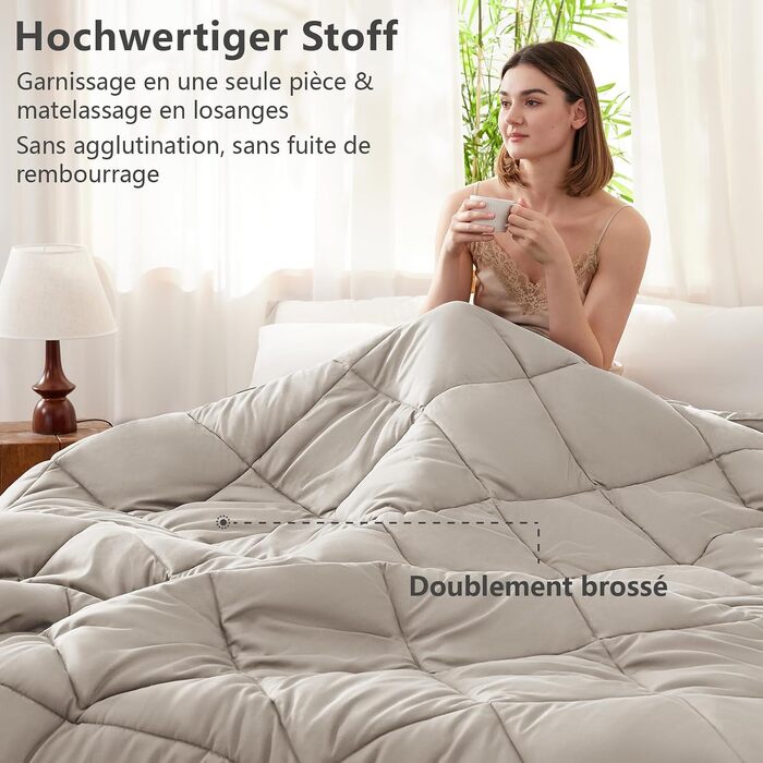 Всесезонна ковдра CozyLux з натурального льону, 240x260 см