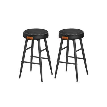 EKHO Collection - Барний стілець з PU Surface Base Black / 49.5 x 49.5 x 63 см