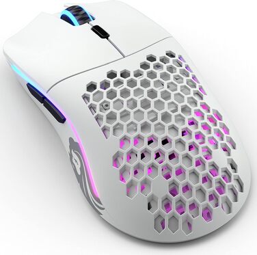 Бездротова ігрова миша GLORIOUS Model O Wireless, BAMF-сенсор, 69г, 2.4GHz, PTFE-ніжки, біла матова