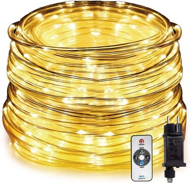 Світлодіодна гірлянда HAUSPROFI 15 м 200 LED з пультом, водонепроникна, для вулиці та дому, 8 режимів, регулювання яскравості, для новорічного декору, свят, Ø5мм