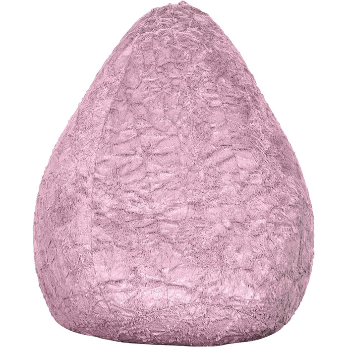 Дитячий пуф Lumaland Fluffy, м'який плюш, 60x45 см, знімний чохол, для кімнати дівчат та хлопців, 120 л, темно-фіолетовий