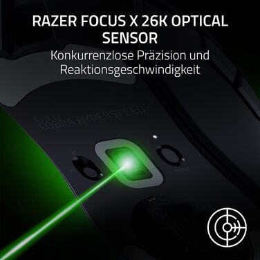 Ігрова миша Razer Cobra HyperSpeed: легка дротова миша з Chroma RGB, оптичними перемикачами 3-го покоління, вагою 57 г, чорна