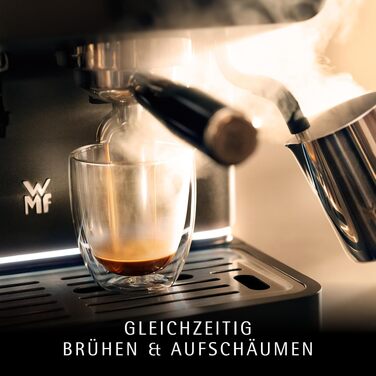 Напівавтоматична кавомашина WMF Espresso Pro з вбудованою кавомолкою, 15 бар, інтегрованими вагами та технологією Double-Thermoblock, колір стіле-сірий