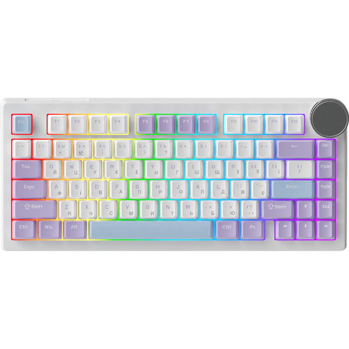 Бездротова механічна клавіатура Ajazz AK820 V2 Coconut Flake Switch (AK820-V2-CF-PWB)