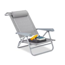 Розкладний шезлонг Relaxdays з подушкою для шиї