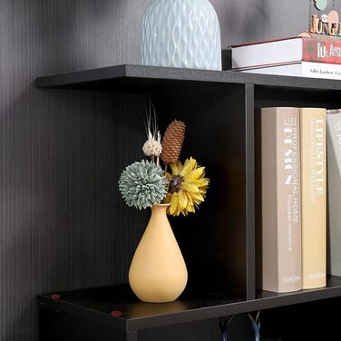 Сучасний двосторонній книжковий стелаж Etnicart Wenge 70x23.5x96 см, дерев'яний, для офісу, дому, дитячої кімнати