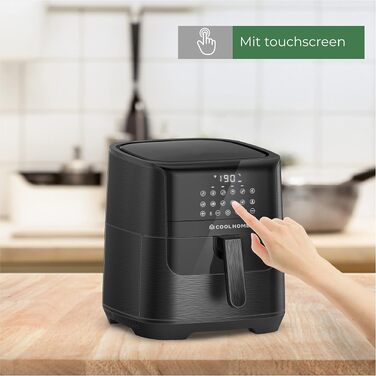 Аерофритюрниця AF23 Airfryer XXL Deluxe, 6.5 л, з керамічним покриттям, чорна