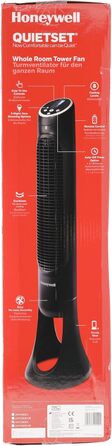 Вентилятор Honeywell QuietSet Tower HYF290, 8 швидкостей, 80° осциляція, таймер, дистанційне керування, димування