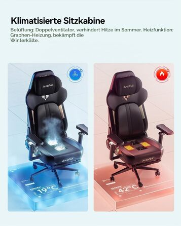 Ігрове крісло AutoFull M6 Ultra 2.0 з функцією масажу, чорне