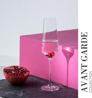Кроснo Champagnerflötengläser: 4 кришталеві келихи для шампанського, 180 мл, колекція Avantgarde, для шампанського, просекко, сект, миється в посудомийній машині