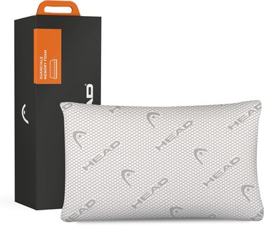 Подушка ортопедична з піни Memory Foam та графеном HEAD Active Rest 42x72 см для шиї та голови, антистатична, підвищує рівень мелатоніну