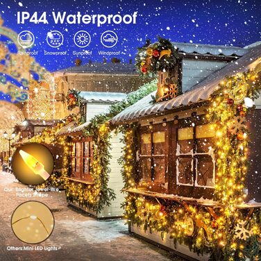 Гірлянда 100 м 800 LED для вулиці та дому, водонепроникна, 8 режимів, з пультом, таймером, для Хелловіну та Різдва