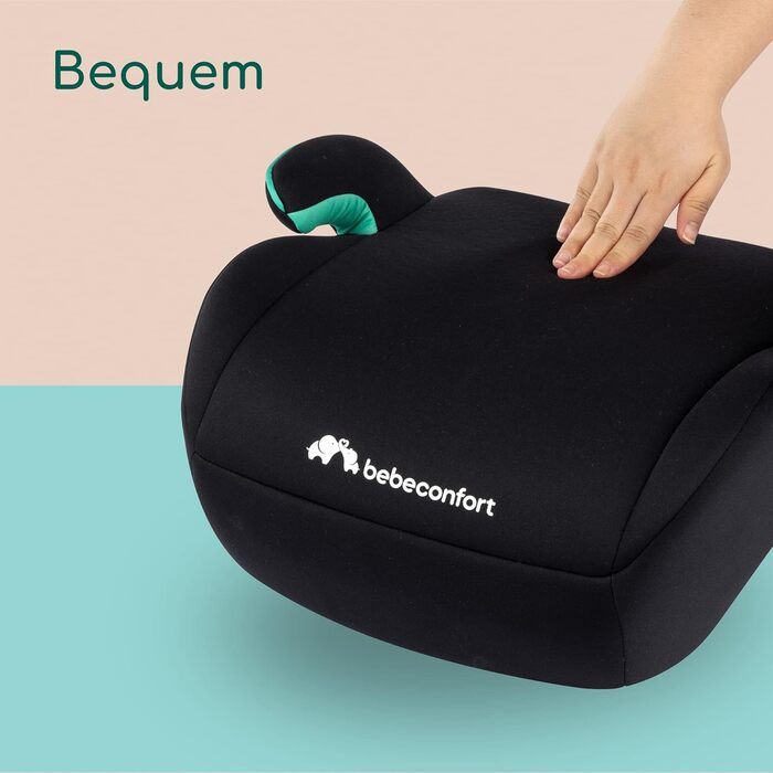 Дитяче автокрісло Bebeconfort Manga i-Safe Reboarder, 6–12 років, 125–150 см, компактне та легке, м'яка оббивка, чорне