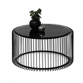 Журнальний стіл Mebel-Partner круглий, 80 x 80 x 42 см, чорний