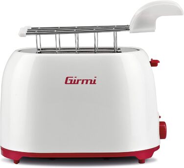 Тостер Girmi TP10, пластик, білий/червоний