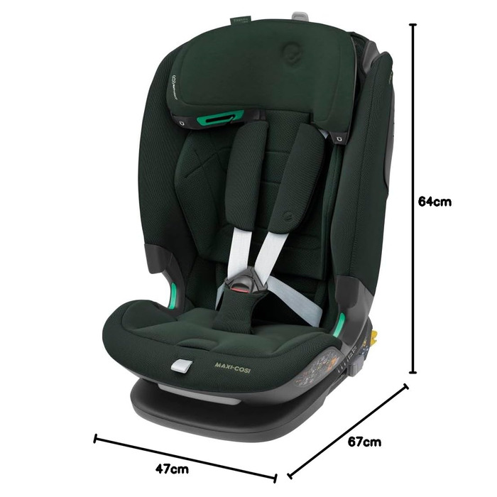 Дитяче автокрісло Maxi-Cosi Titan Pro² i-Size (76-150 см, 15 міс. - 12 років), захист G-CELL, ClimaFlow, колір Authentic Green