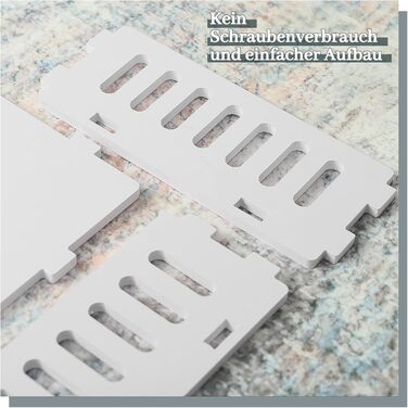Dripex приліжковий столик 3 рівня, 46x30x50 см, білий, для спальні та вітальні, журнальний стіл, кавовий стіл, софітіш