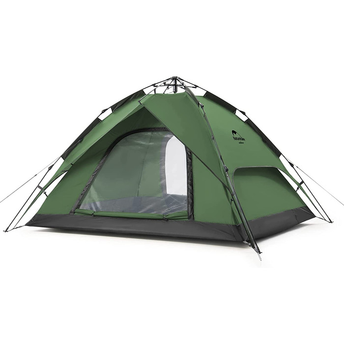 Намет Naturehike Pop Up автоматичний, купольний, двошаровий, для 3-4 осіб, сімейний, з великою місткістю та сумкою для перенесення, для кемпінгу