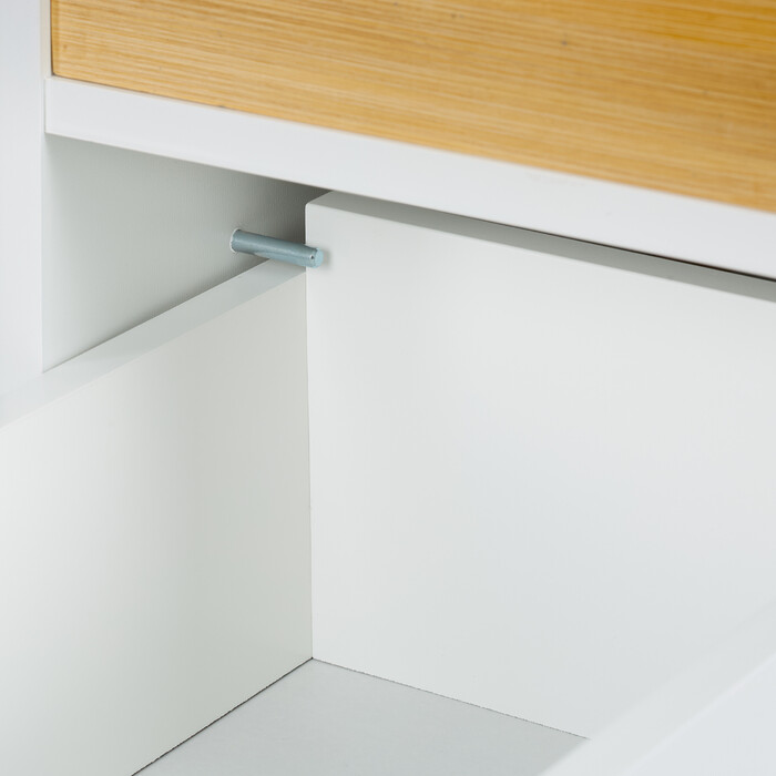 Relaxdays Біла нішева візок з шухлядами