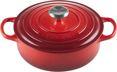 Гусятниця Le Creuset з чавуну, 24 см, вишнева, преміум якість