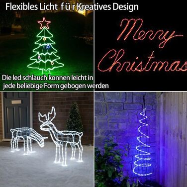 LED гірлянда-шланг StarryEver 15 м для вулиці та дому, 150 LED, IP68, 16 кольорів, з пультом, для саду, балкона, кімнати