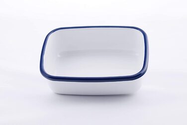 Емальований контейнер HoneyWare Classic Line 0,42 л з кришкою, жаростійкий до 400°C, підходить для плити, духовки, гриля, зберігання та приготування їжі