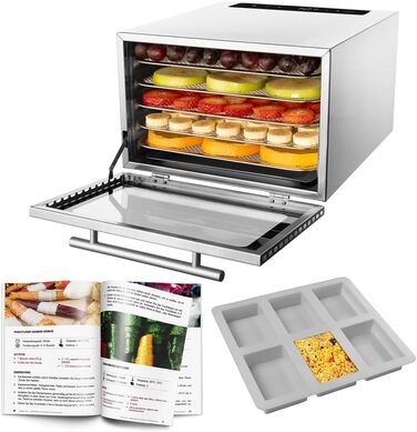 Сушарка для овочів та фруктів GASTROBACK Mini Professional срібляста (46604) - компактна, 400 Вт, нержавіюча сталь