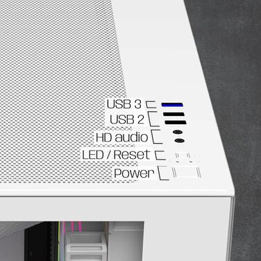 Ігровий корпус для ПК EMPIRE GAMING CL-242 (2024), ARGB, Mid Tower, ATX/Micro-ATX/ITX, 7 вентиляторів 120 мм, 5V LED, MB Sync, білий